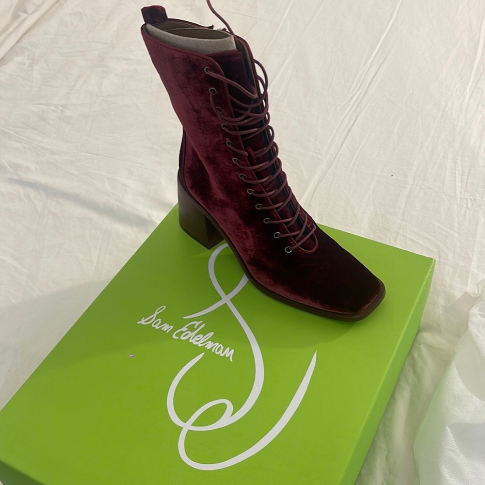 Sam Edelman- Westie Brick Velvet Boot
